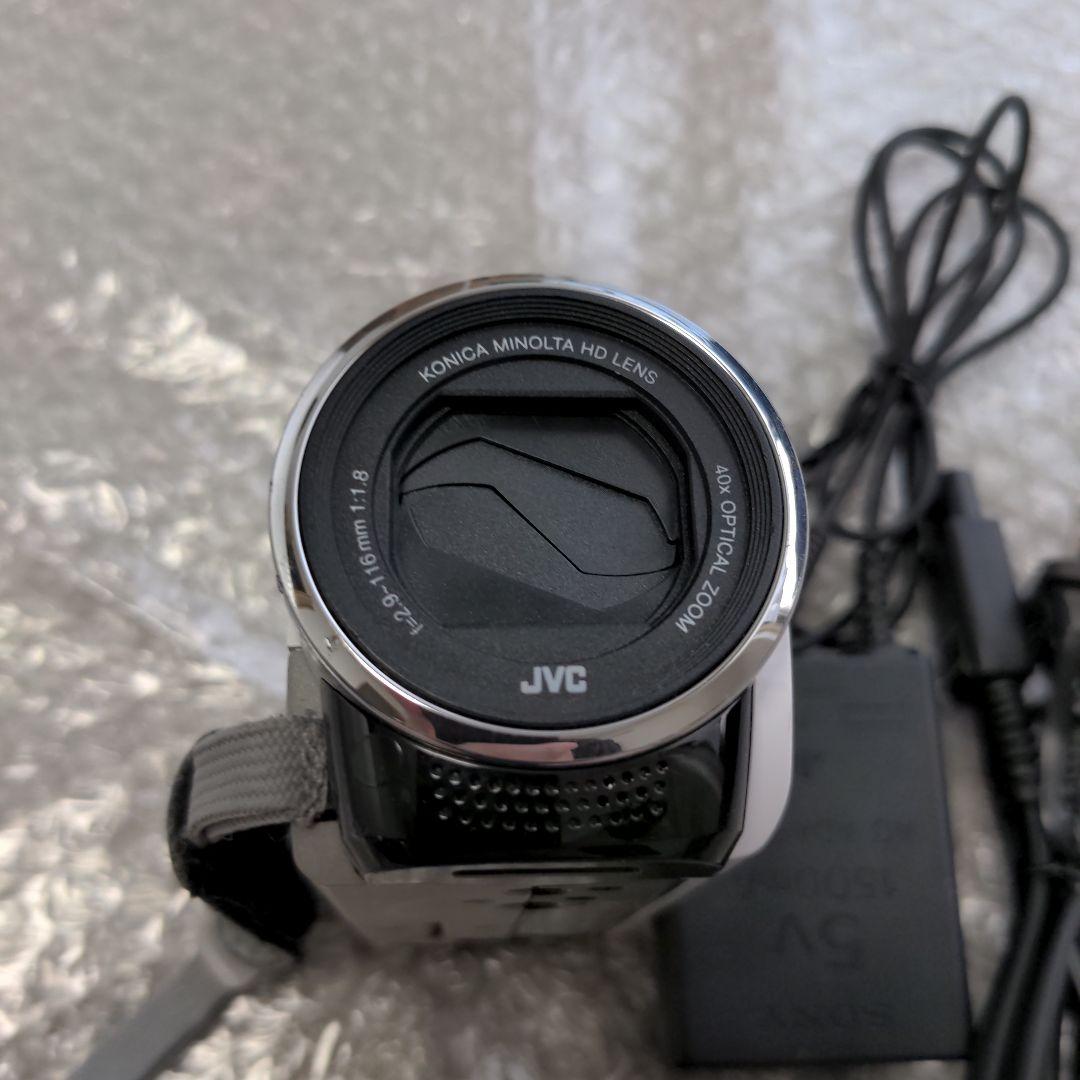 JVC ビデオカメラ本体 GZ-E600-w 動作品 充電器付き