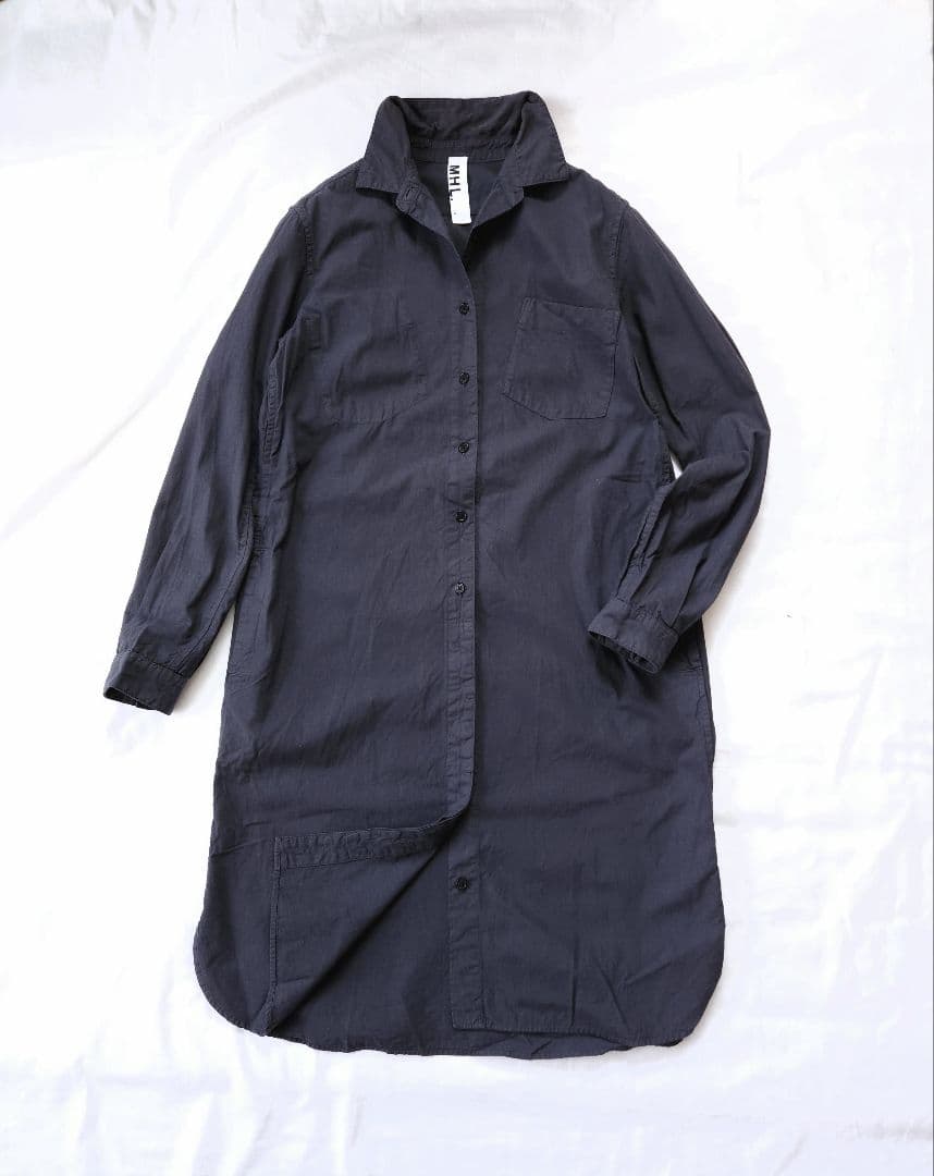 MARGARET HOWELL　MHL 　シャツ　ワンピース　ロング　リネン混