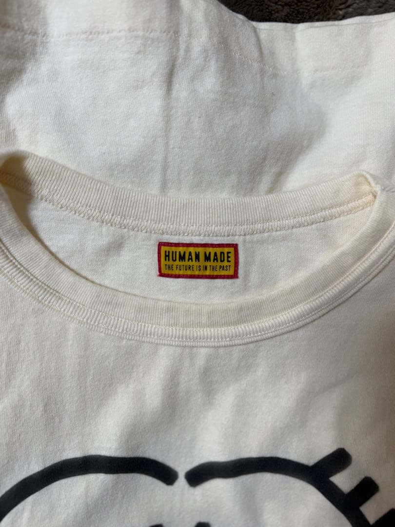 HUMAN MADE ハートロゴ ロンT 長袖 白