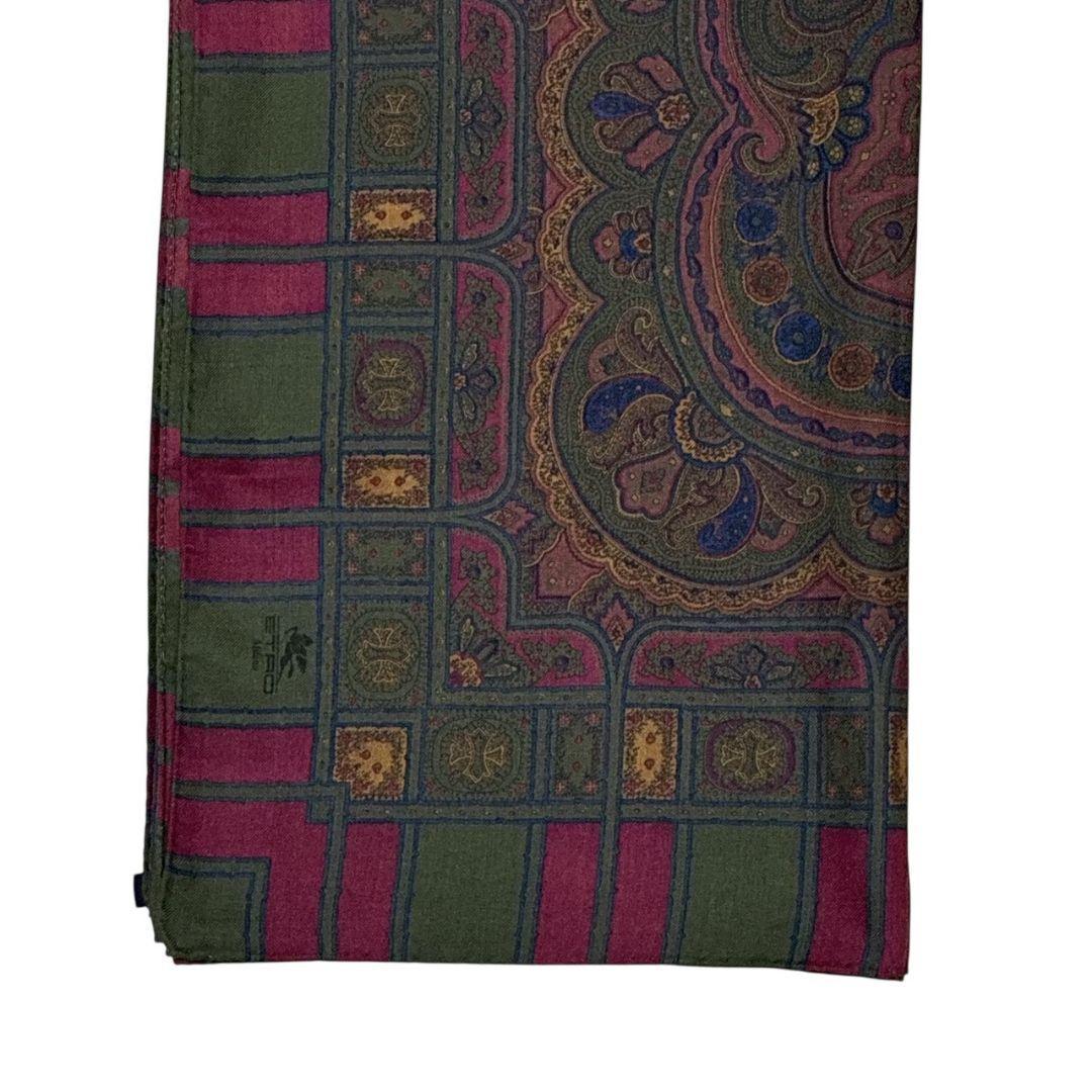 極美品✨ETRO エトロ シルク混 大判ストール スカーフ イタリア ペイズリー