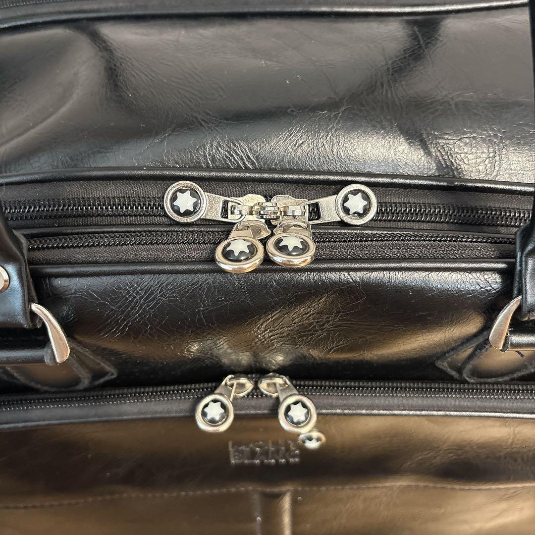 MONTBLANC キャリー型 ボストンバッグ ブラック レザー