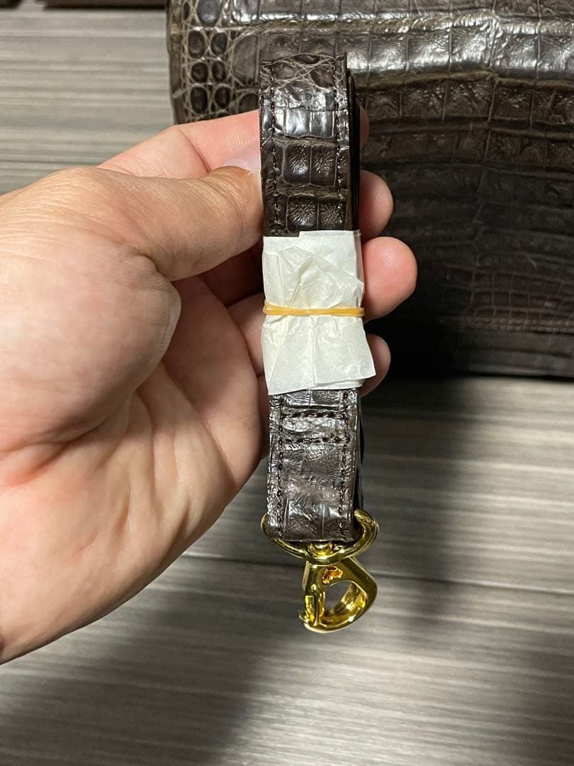 クロコダイルボストンバッグ　JRA認定　美品