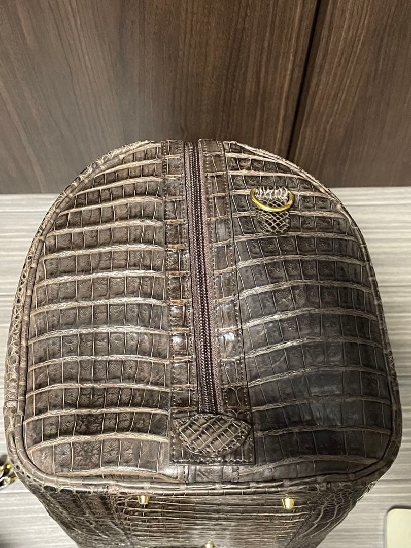 クロコダイルボストンバッグ　JRA認定　美品