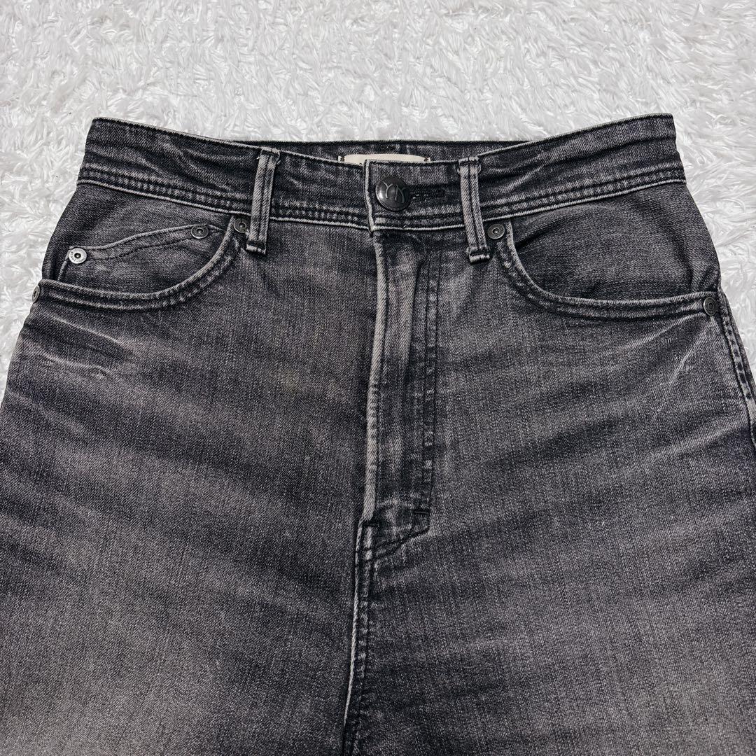 YANUK ヤヌーク LEA レア ボーイズストレート デニム 24 黒