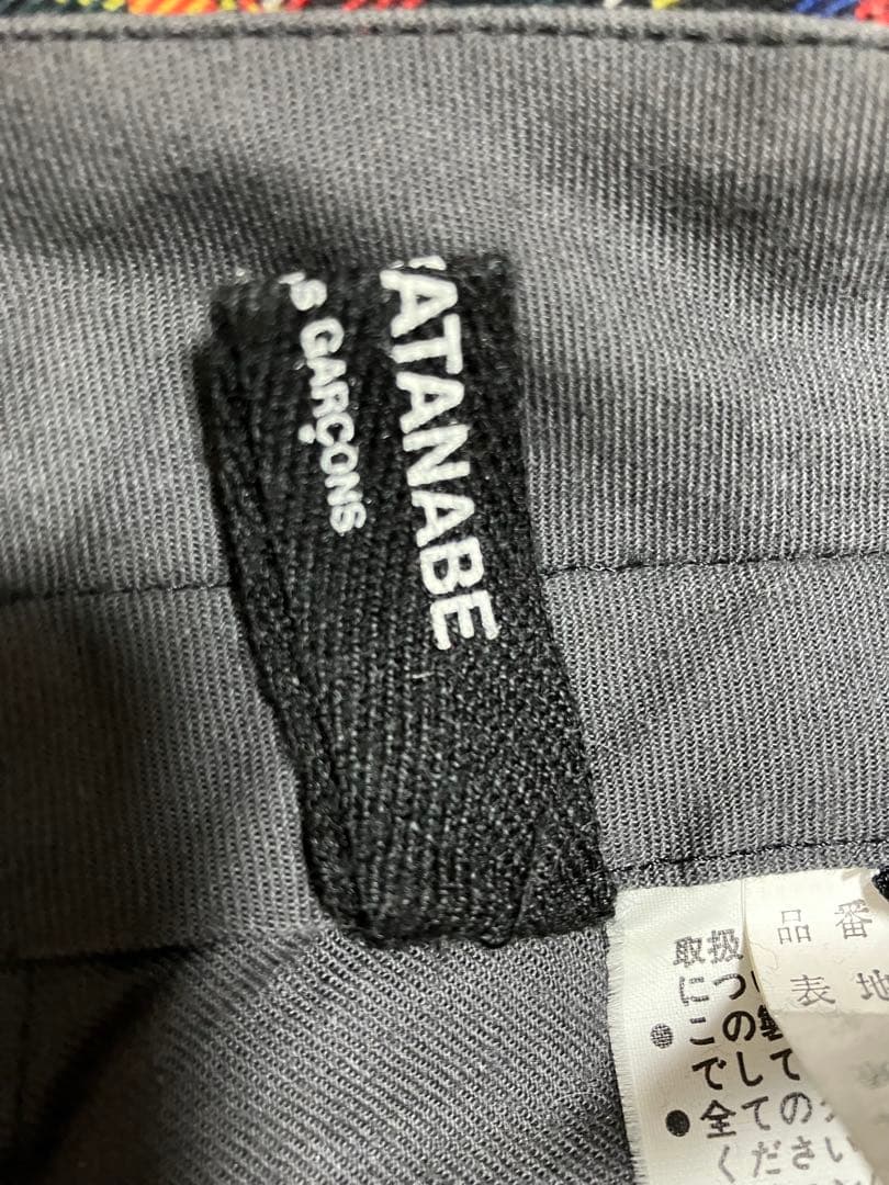 JUNYA WATANABE コムデギャルソン変形スリットチェックロングスカート