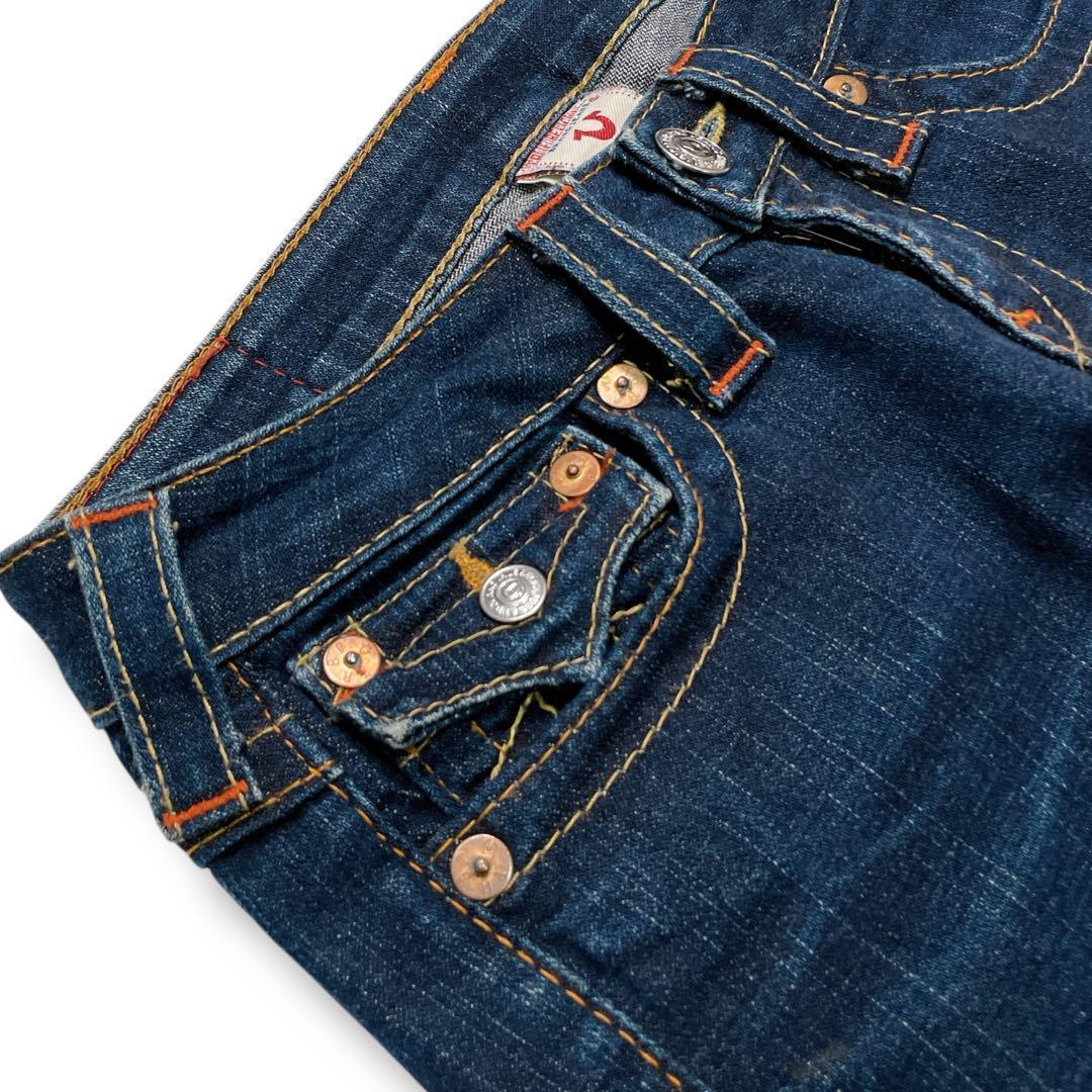 美品TRUE RELIGION JOEY ローライズブーツカット デニム 24
