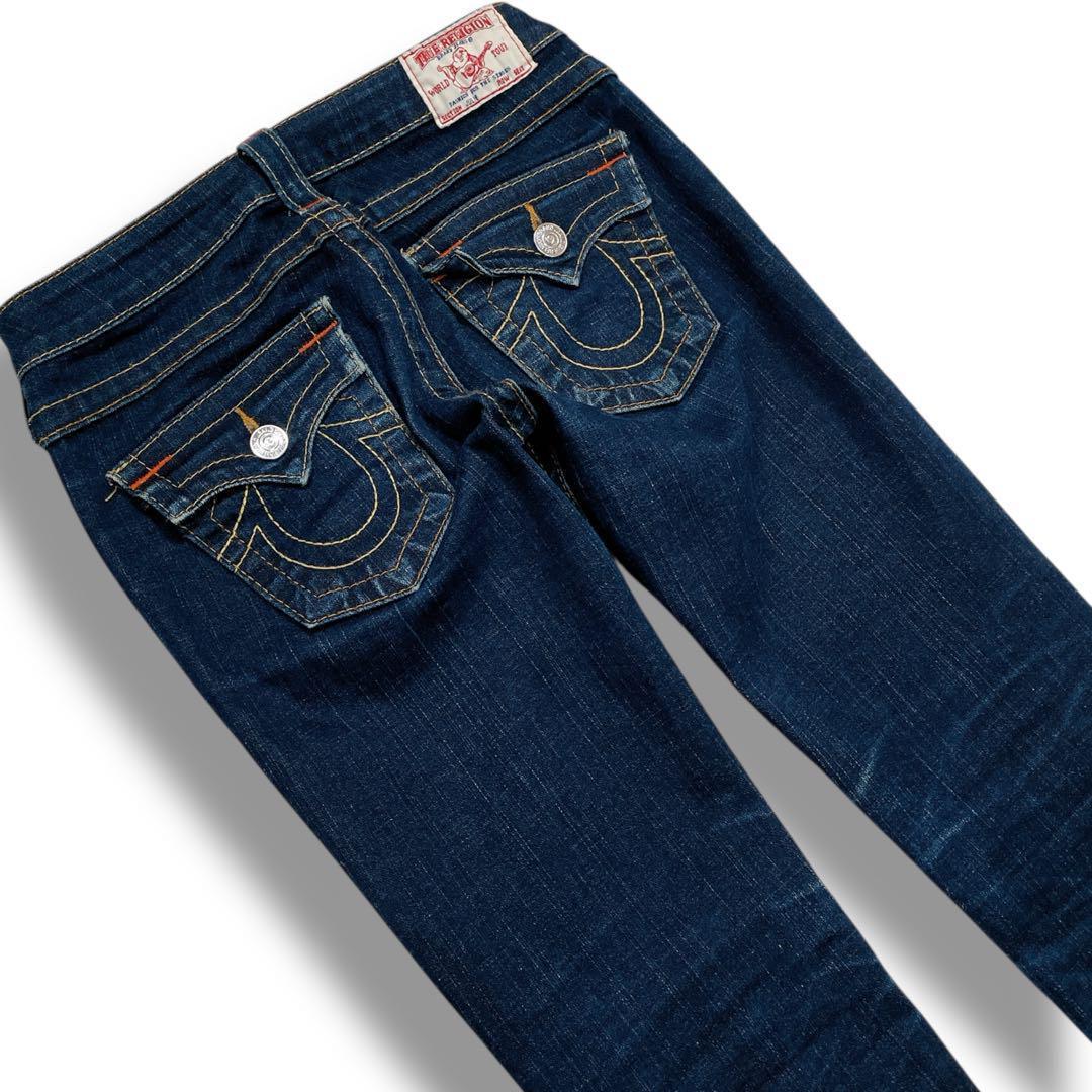 美品TRUE RELIGION JOEY ローライズブーツカット デニム 24