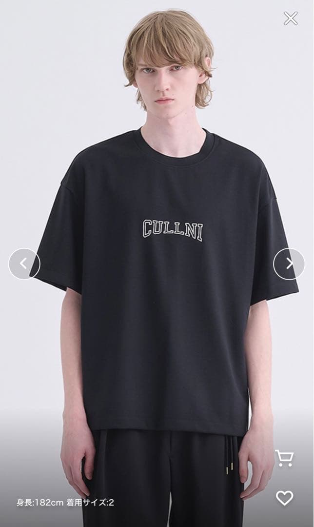 【値下げ】【CULLNI】ロゴ Tシャツ ブラック