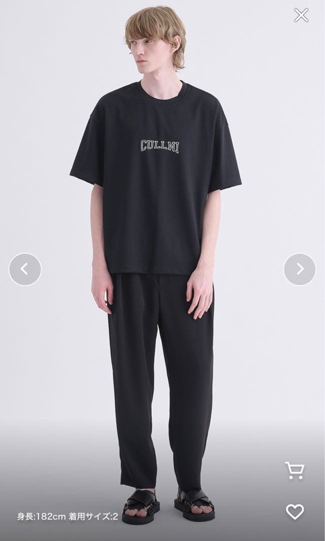【値下げ】【CULLNI】ロゴ Tシャツ ブラック