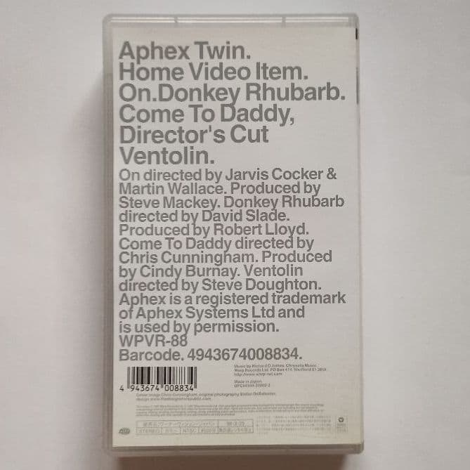 ミュージック VHS Aphex Twin/Come to Daddy/ON/Ventolin