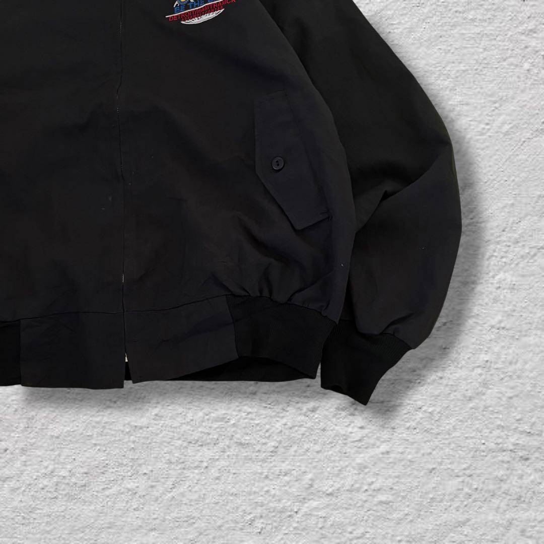 vintageスイングトップジャケット90sブラック企業系USA製G9型古着刺繍
