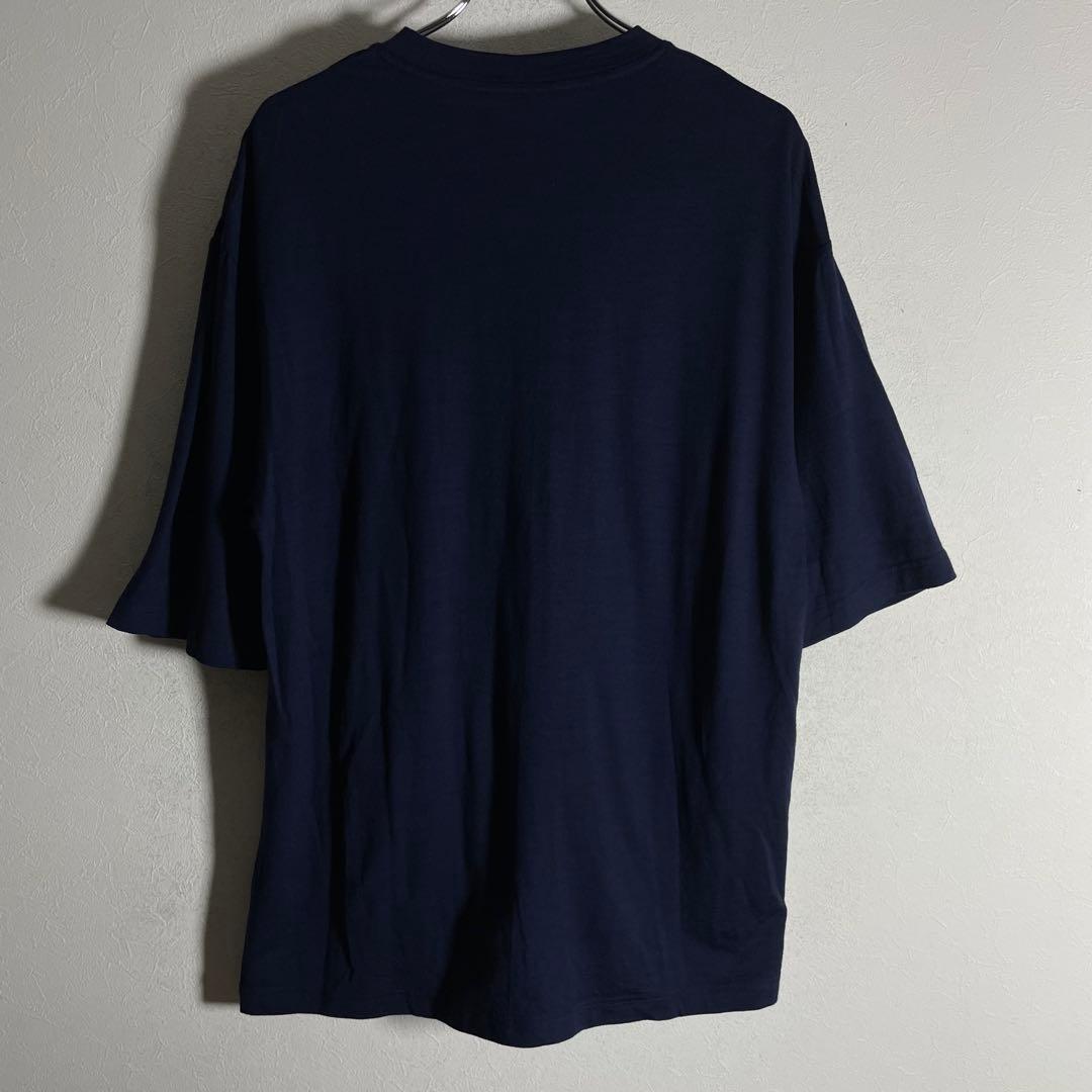 【2023年製】DAN ウール100% オーバーサイズ Tシャツ M ネイビー
