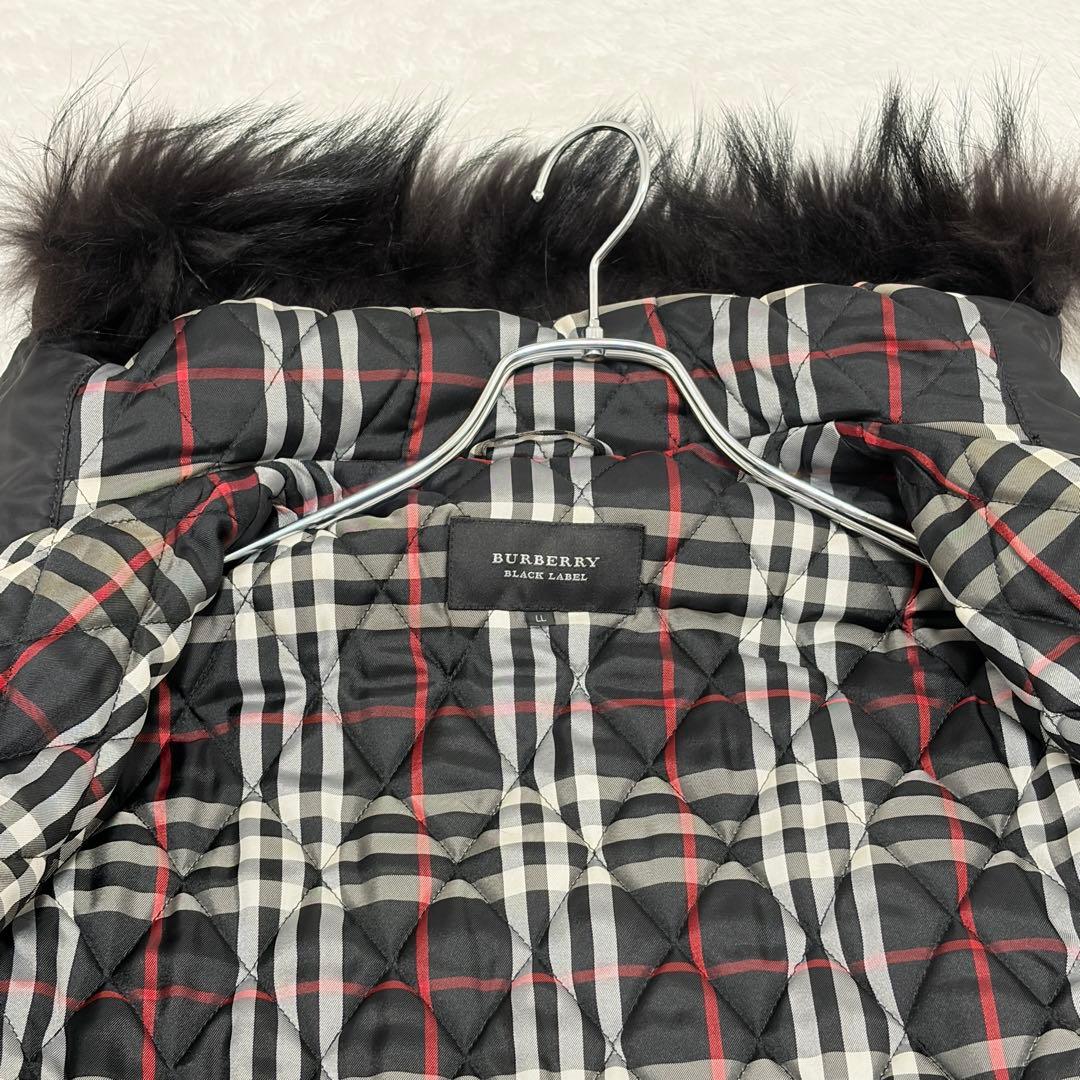 Burberry バーバリーブラックレーベル 中綿モッズコート 上品ブラック
