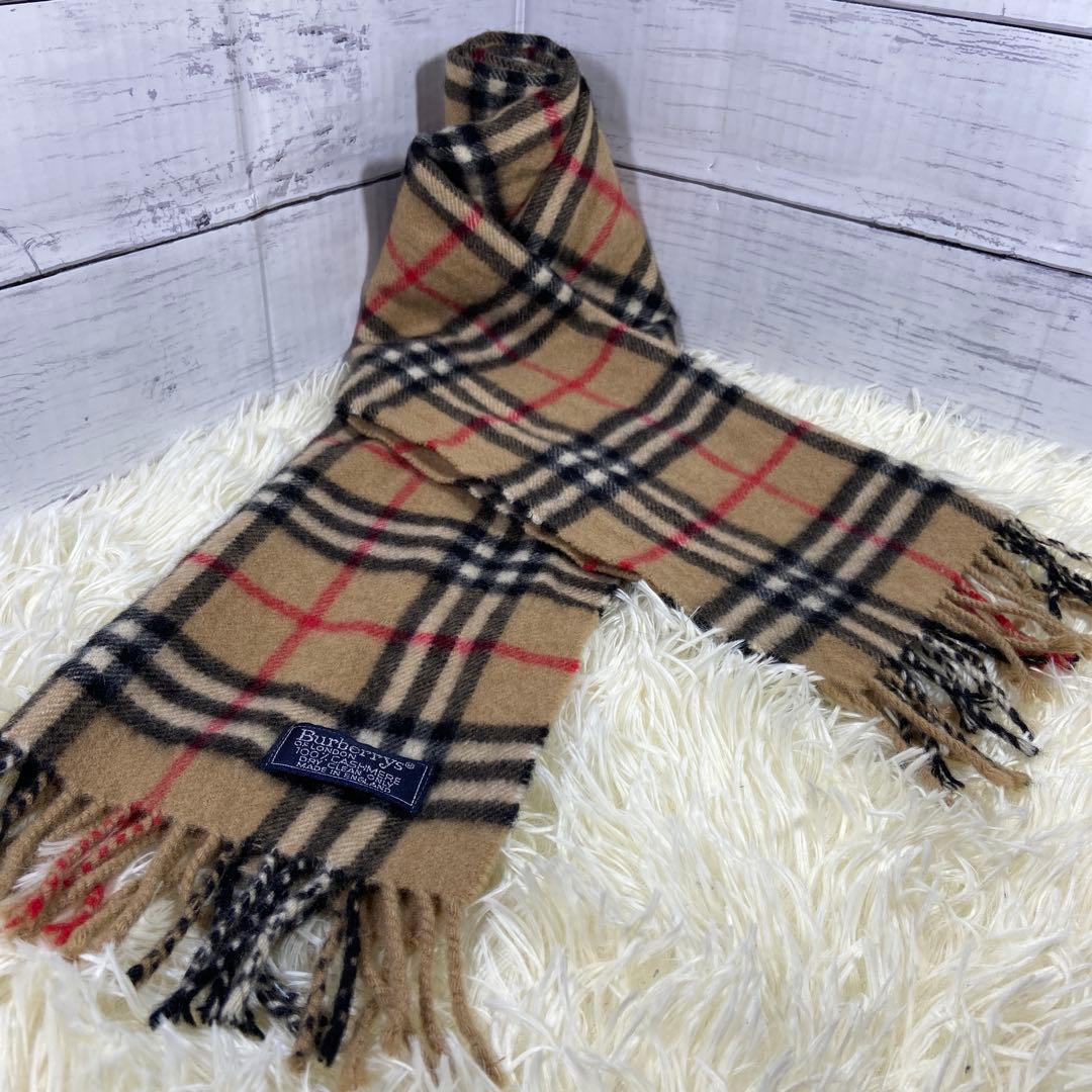 BURBERRYS LONDON ノバチェック マフラー カシミヤ 100%