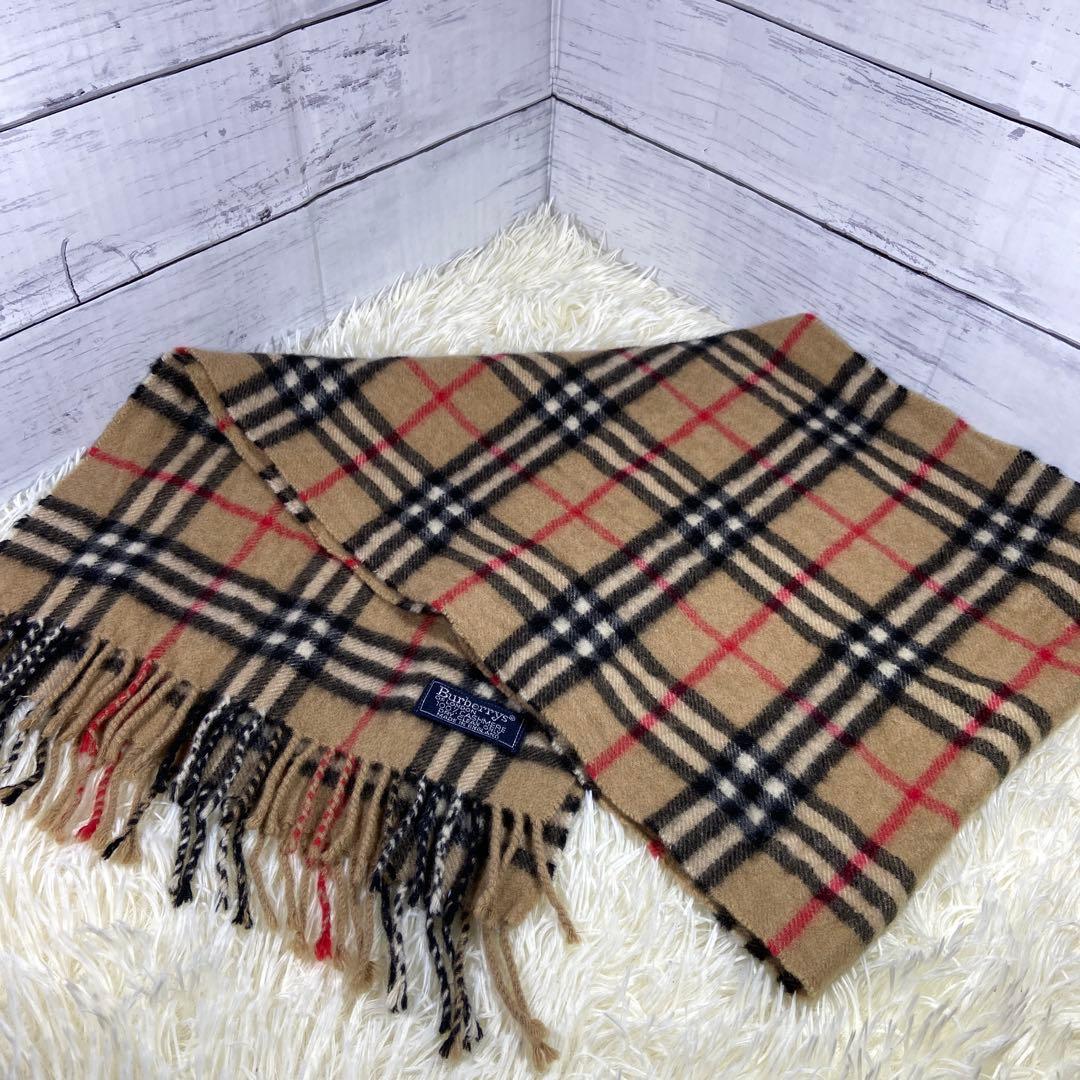 BURBERRYS LONDON ノバチェック マフラー カシミヤ 100%