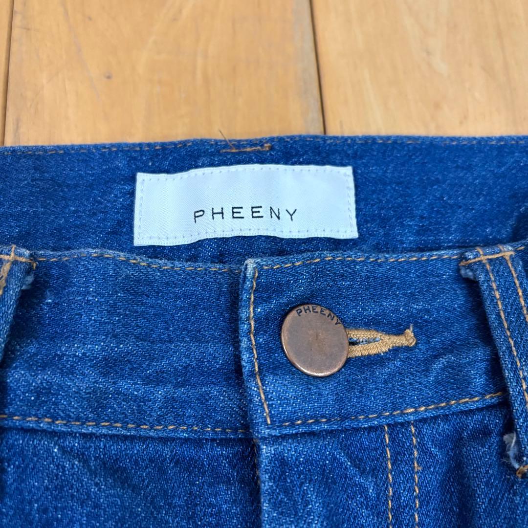 ☆PHEENY☆DENIM WIDE TUCK SLACKS　デニムパンツ　M