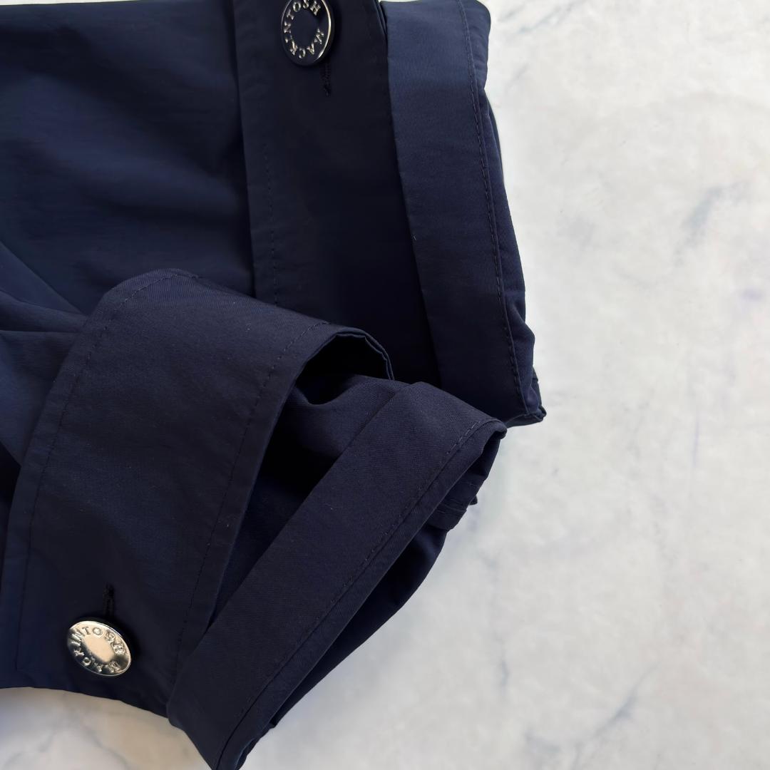 マッキントッシュ HUMBIEハンビー ステンカラーコート 紺 サイズ6 tq9