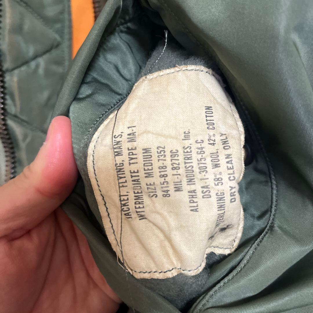 60s実物8279c ALPHA INDUSTRIES MA-1 ジャケット M