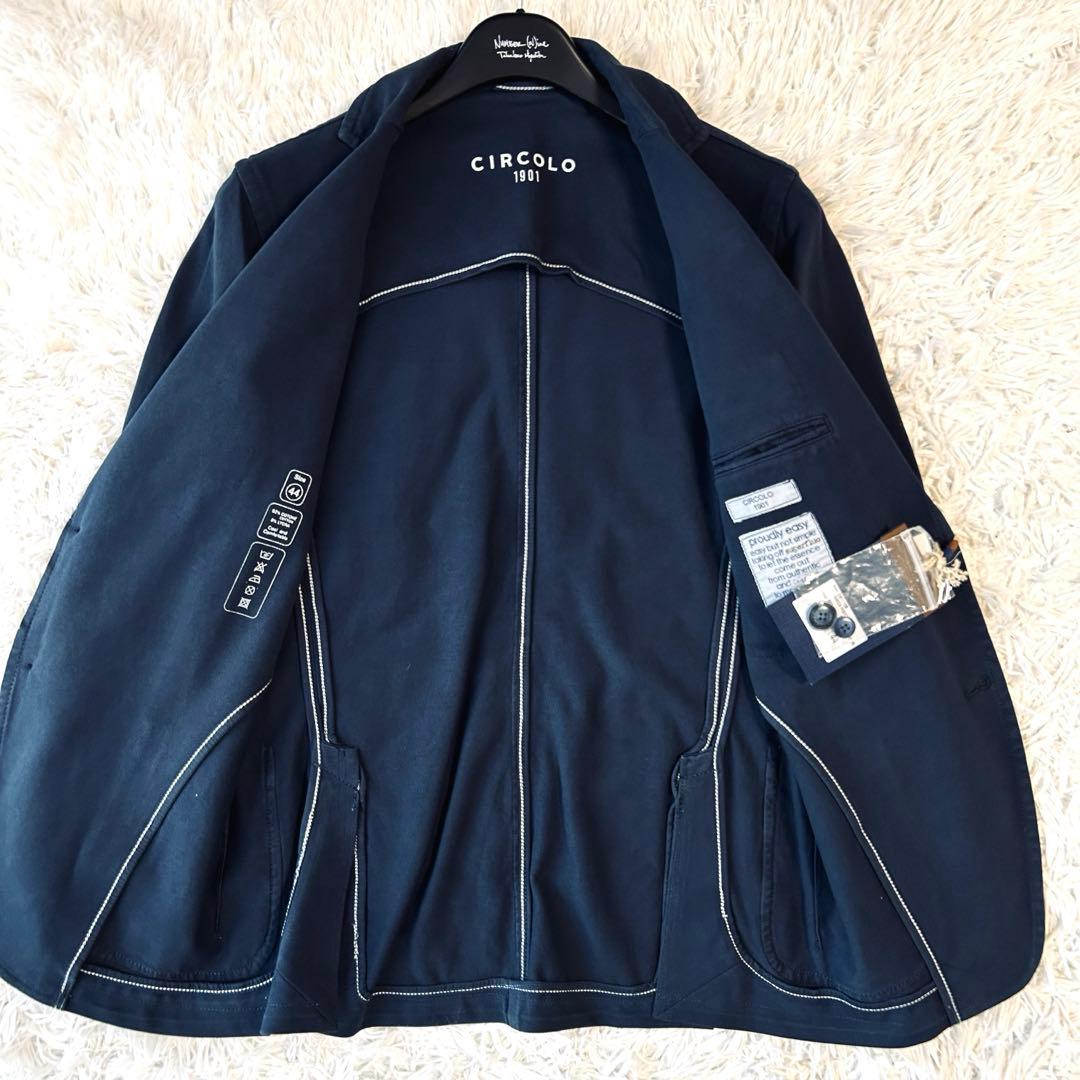 新品未使用✨CIRCOLO 1901 チルコロ ジャージージャケット ネイビー