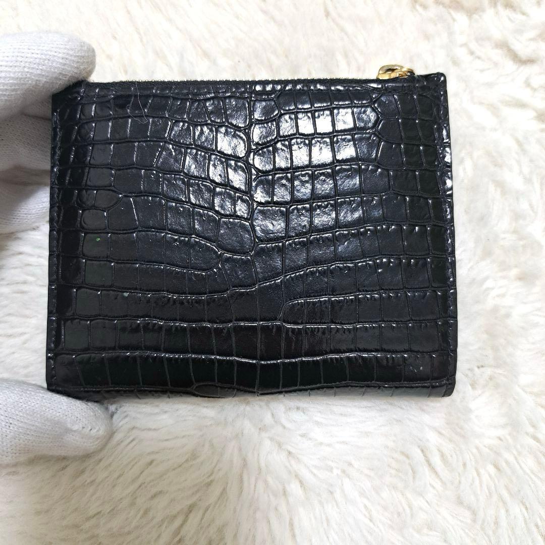 ✨極美品　付属品完備　レア✨サンローラン　二つ折り　カサンドラ　クロコ　レザー