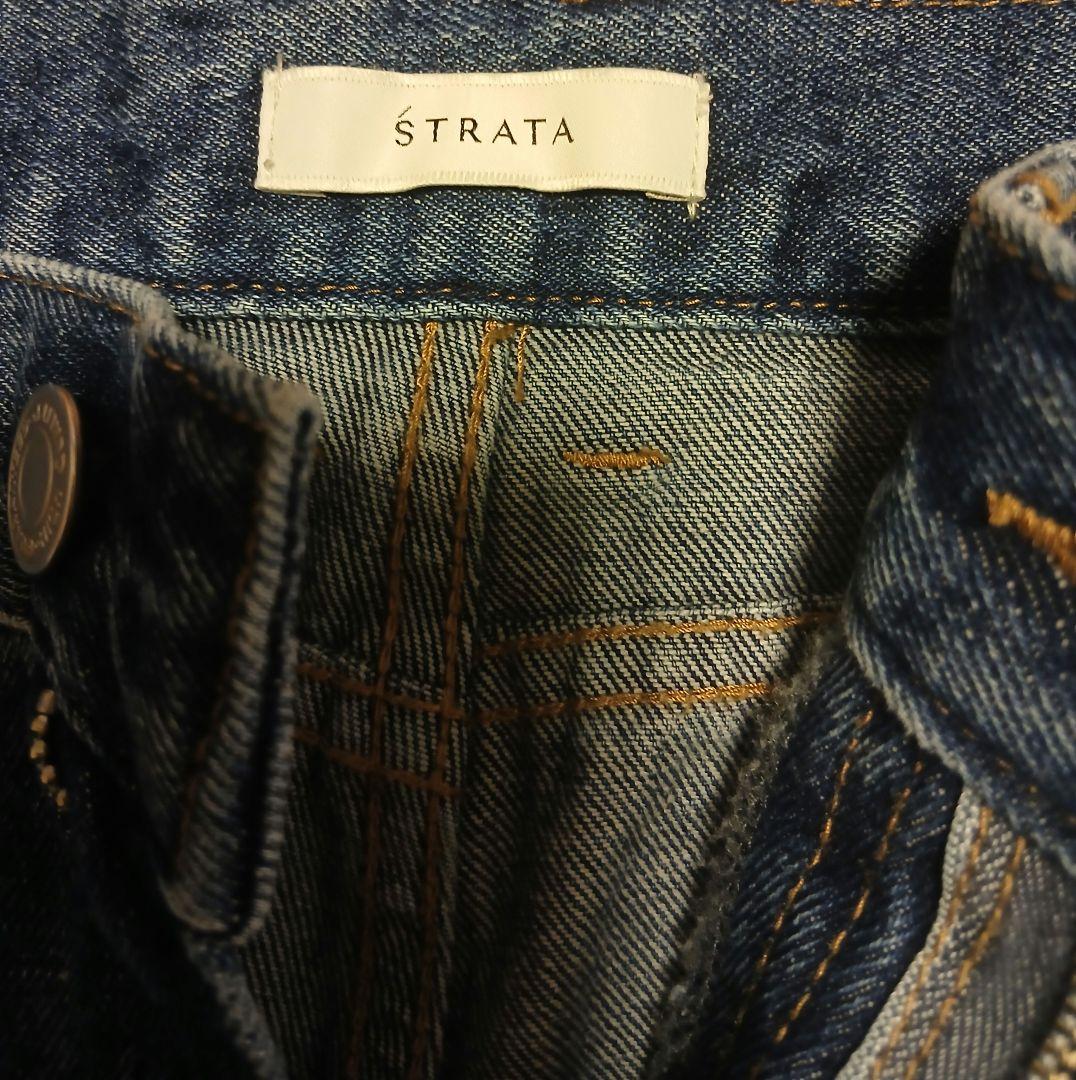 STRATA センターシームカットオフデニム インディゴ XSサイズ