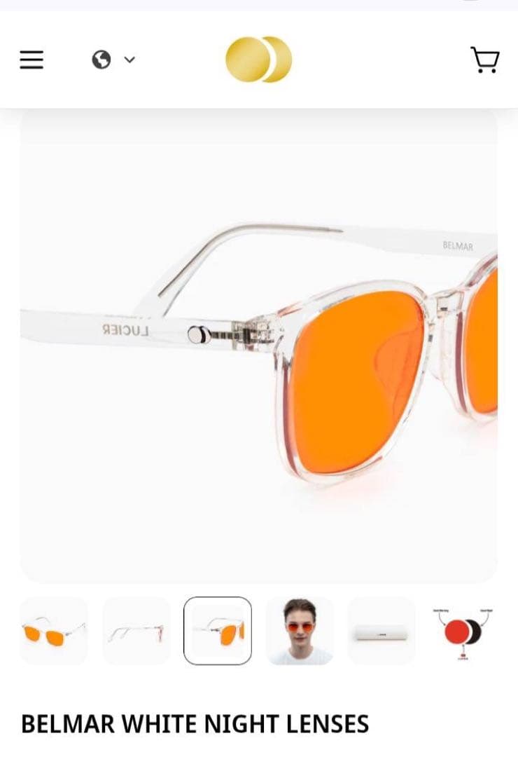 LUCIER ルシエール BELMAR WHITE NIGHT LENSES