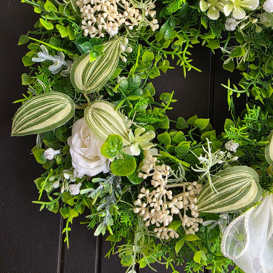 【専用】フラワーリース 風薫る10 咲き誇る花たち 玄関リース 造花