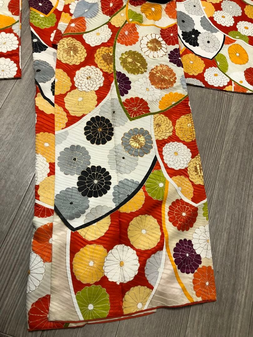 振袖 花柄　成人式　刺繍　着物　帯　セット　総柄　レトロ　袴　卒業　キモノ姫