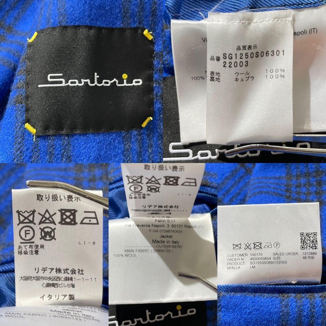 美品★現行★SARTORIO サルトリオ　テーラードジャケット　ウール　チェック