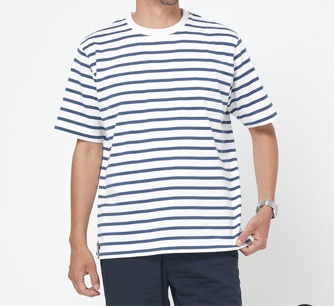 新品 3点 クロコダイル スウィッチモーション ボーダー半袖Tシャツ／L