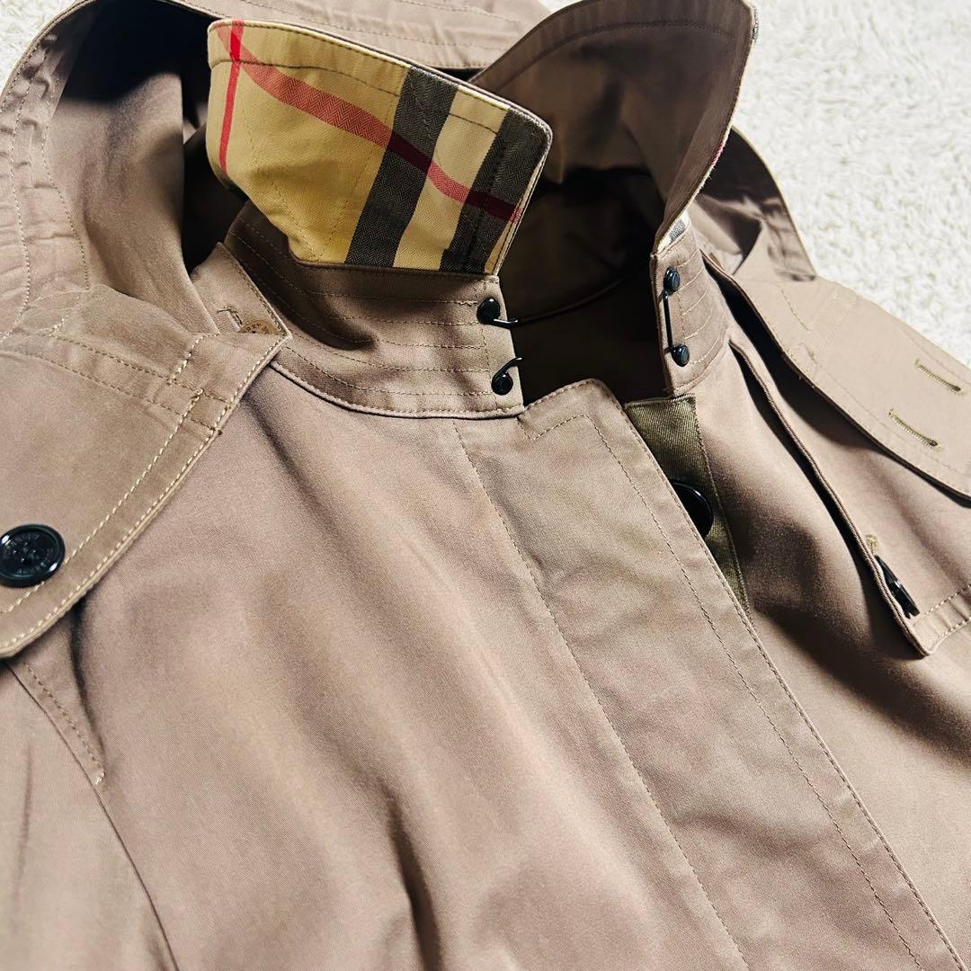 BURBERRY LONDON トレンチコート カーキ フード付 40 Lサイズ