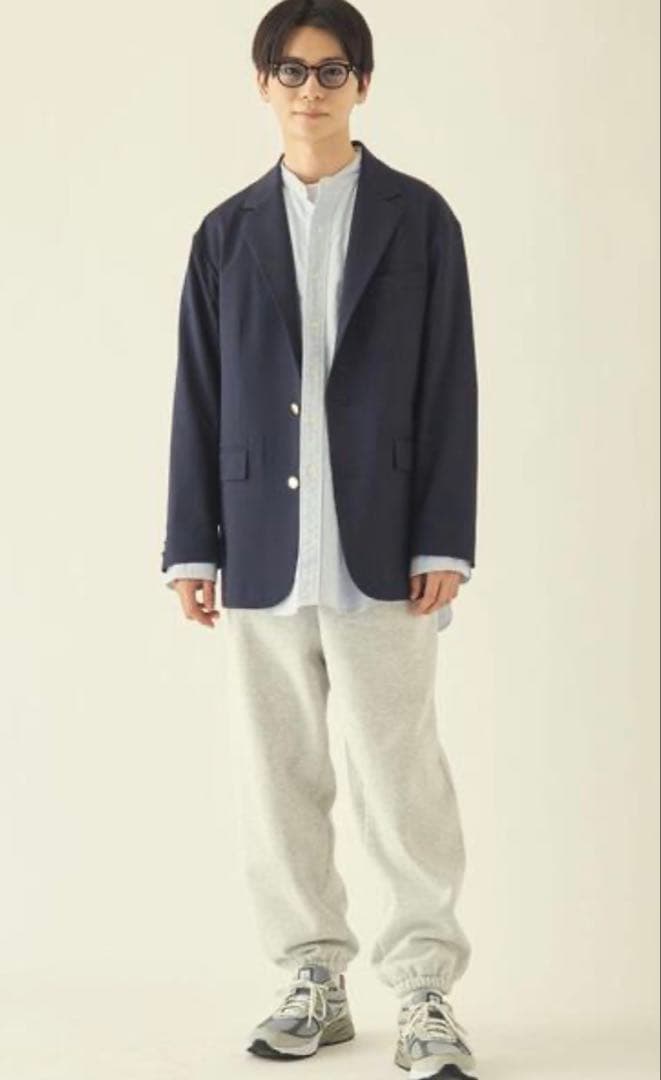BEAUTY&YOUTH ルーズブレザー 金ボタン 紺ブレ L ネイビー