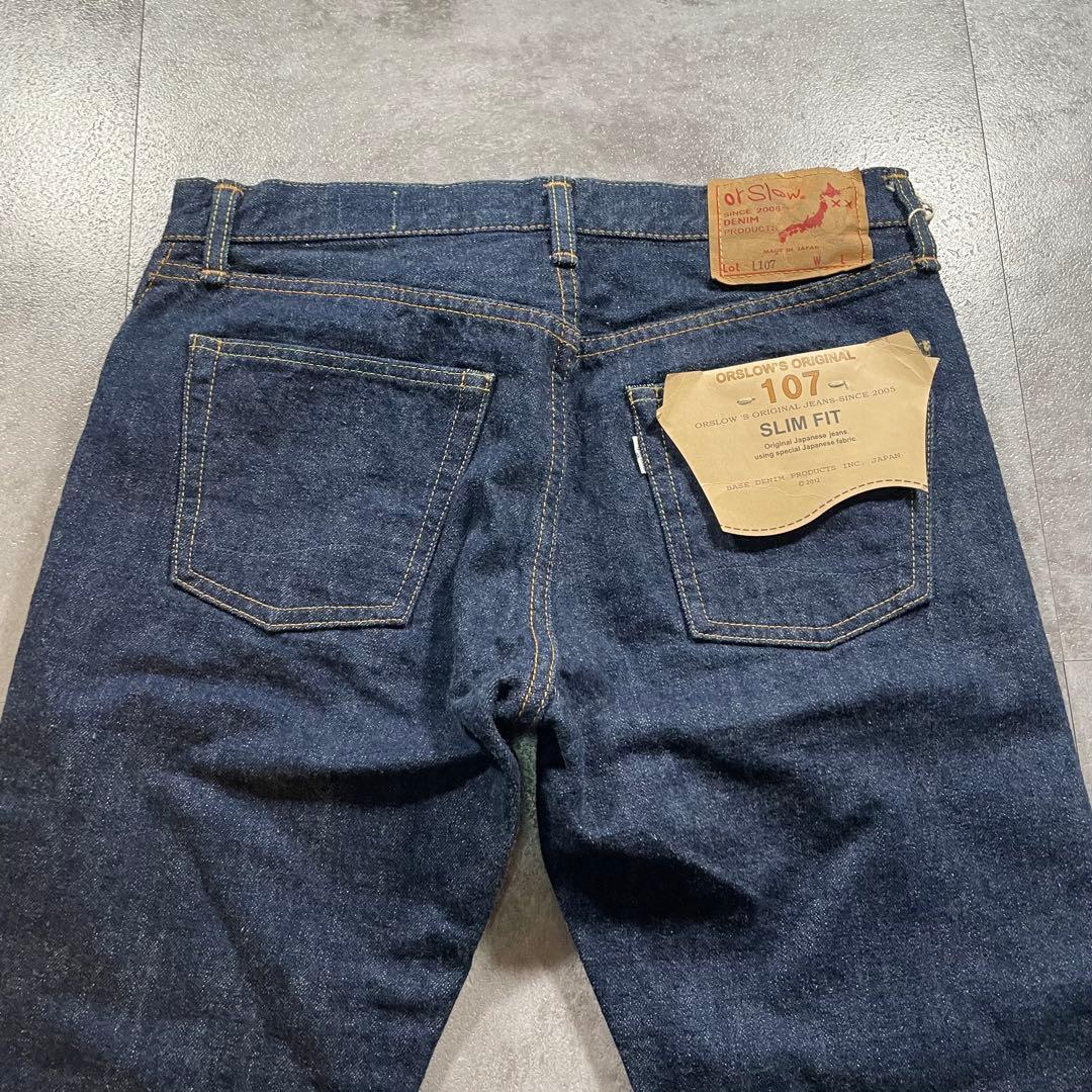 新品タグ付き✨オアスロウ orSlow【M】lot 107 ストレート 濃紺