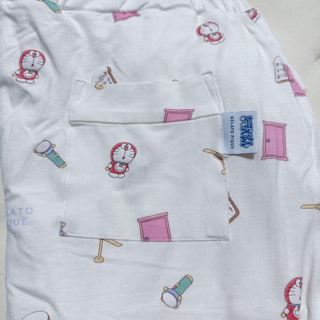 【新品】ジェラートピケ ドラえもん ワンポイントTシャツ＆総柄ロングパンツセット