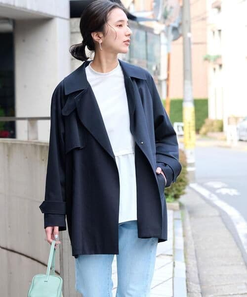 green label relaxing C/L ミドル トレンチ コート