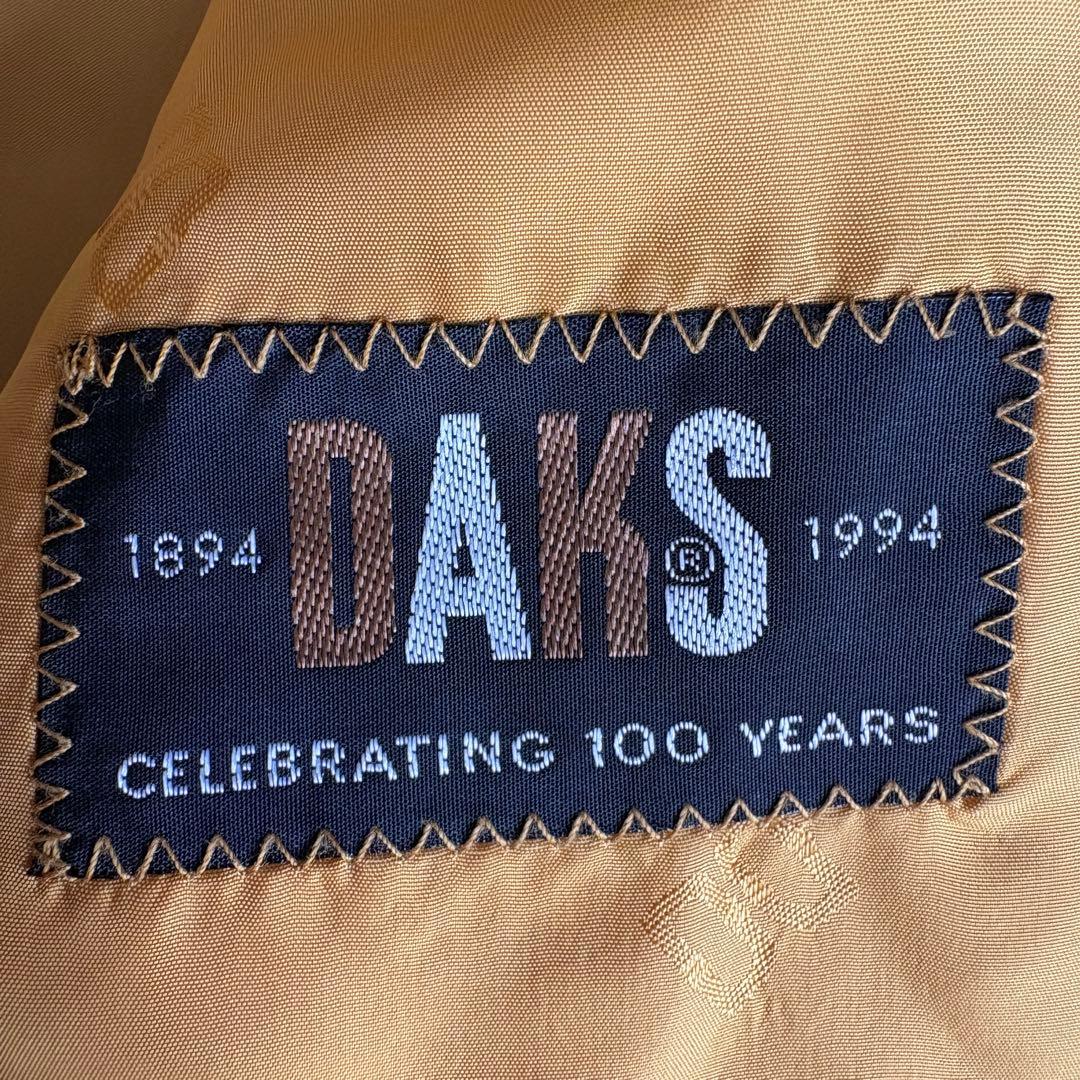 DAKS 100周年記念 英国製 金ボタン ダブルジャケット 茶 9AR