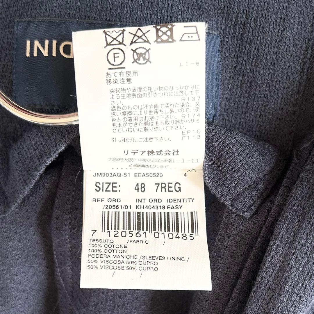 LARDINI テーラード アンコンジャケット ネイビー コットン イタリア製