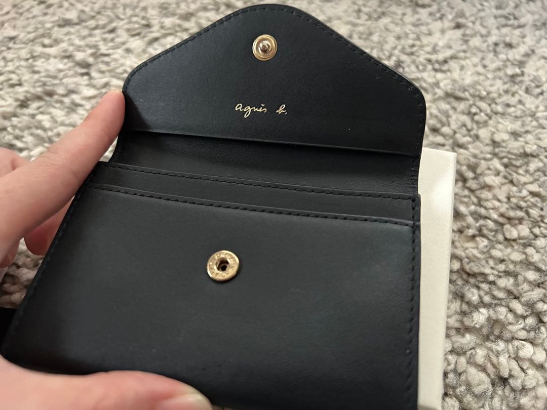 【美品】アニエスベー　ブラック名刺入れ　agnès b.