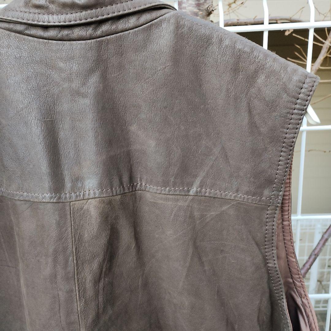 デ*ク様 Yukon Trail レザーハンティングベスト L メンズ本革ユーコ