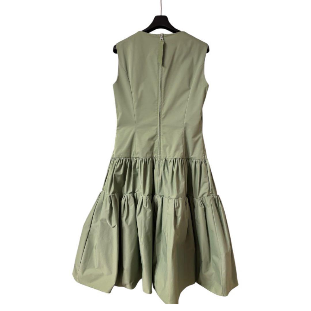美品　着用一度　FOXEY NEW YORK ノースリーブワンピース グリーン