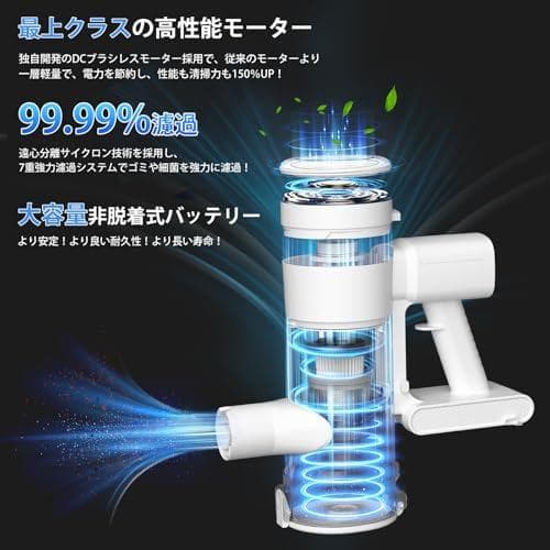 88000Pa 強力吸引 コードレス掃除機 EJD53 自立式 最新モデル