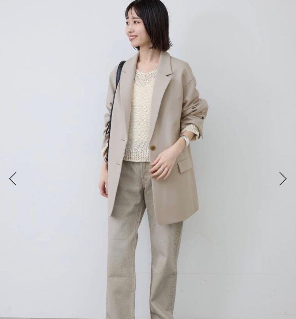 SLOBE キャメル　ドライポリボクシージャケット　美品