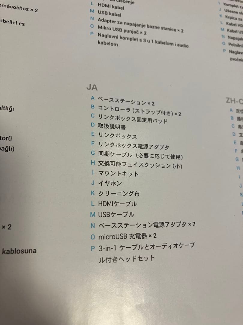 HTC VIVE VRヘッドセット ベースステーション1.0 動作確認済み
