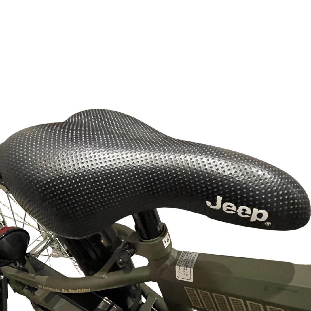 【美品郵送】jeep je-16g 16インチオリーブグリーン自転車キッズバイク