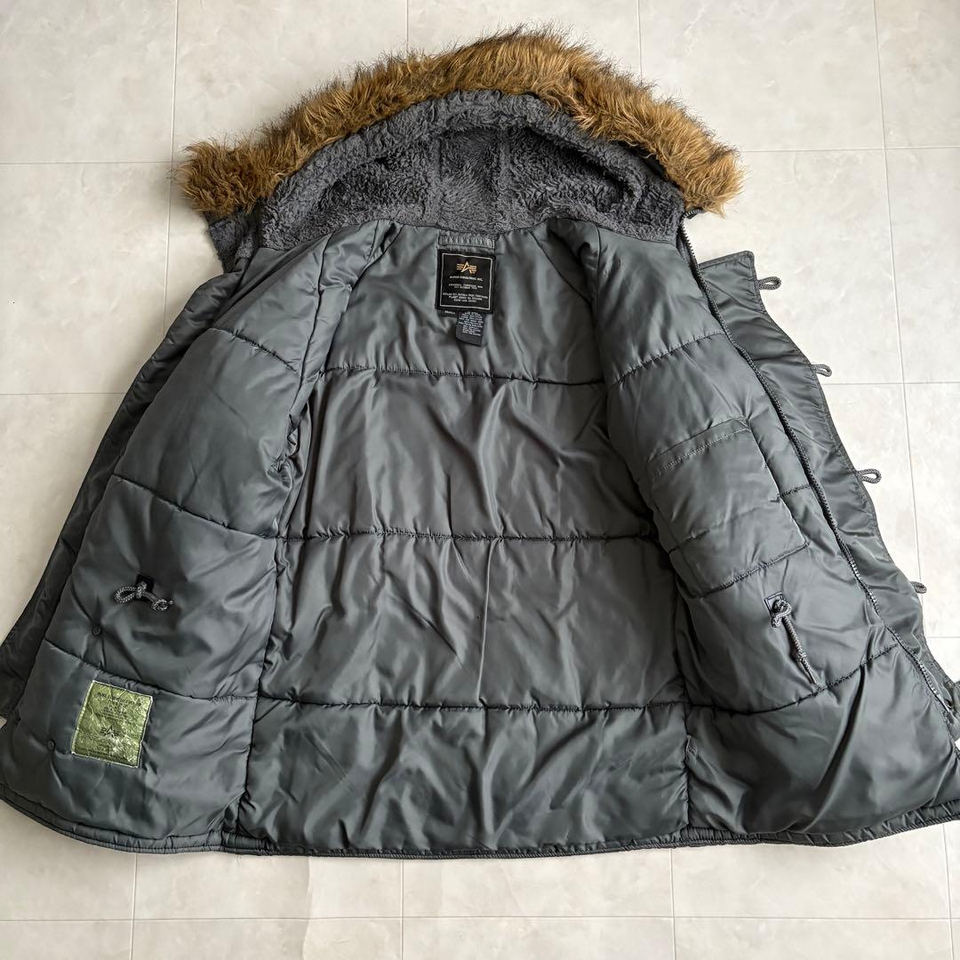 Alpha Industries N-3B フライトジャケット S グレー大きめ
