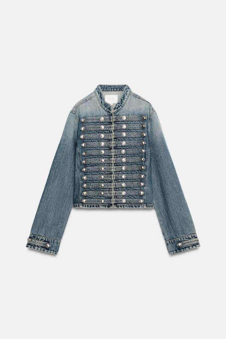 ZARA！ ナポレオンジャケット TRF デニムジャケット ブルー L