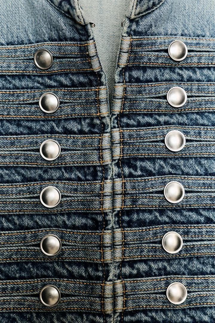 ZARA！ ナポレオンジャケット TRF デニムジャケット ブルー L