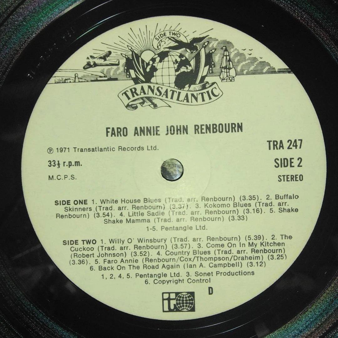 ['71年UK盤LP]ジョンレンボーン Faro Annie コーティングジャケ