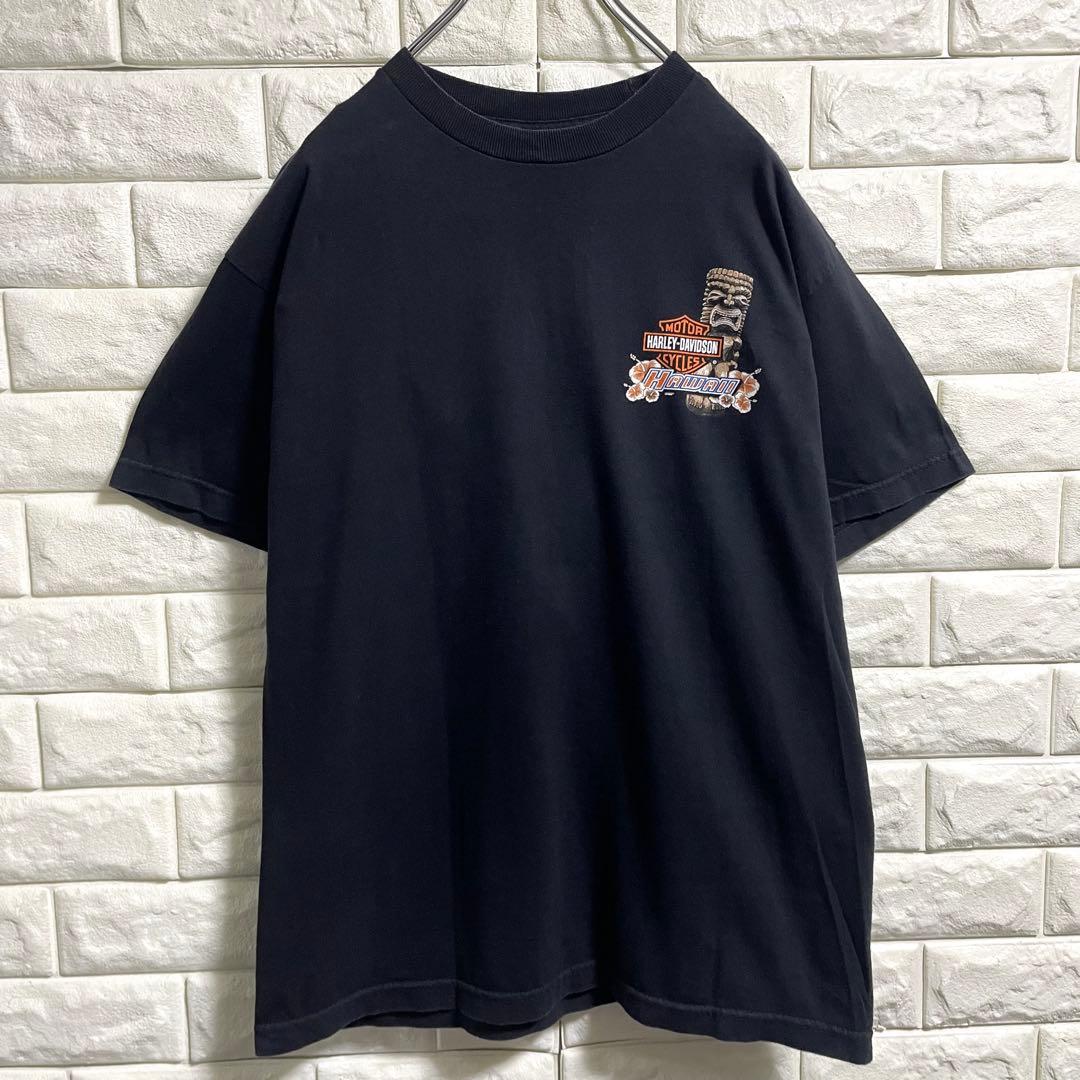 ハーレーダビッドソン　半袖Tシャツ　ハワイプリント　メンズMサイズ