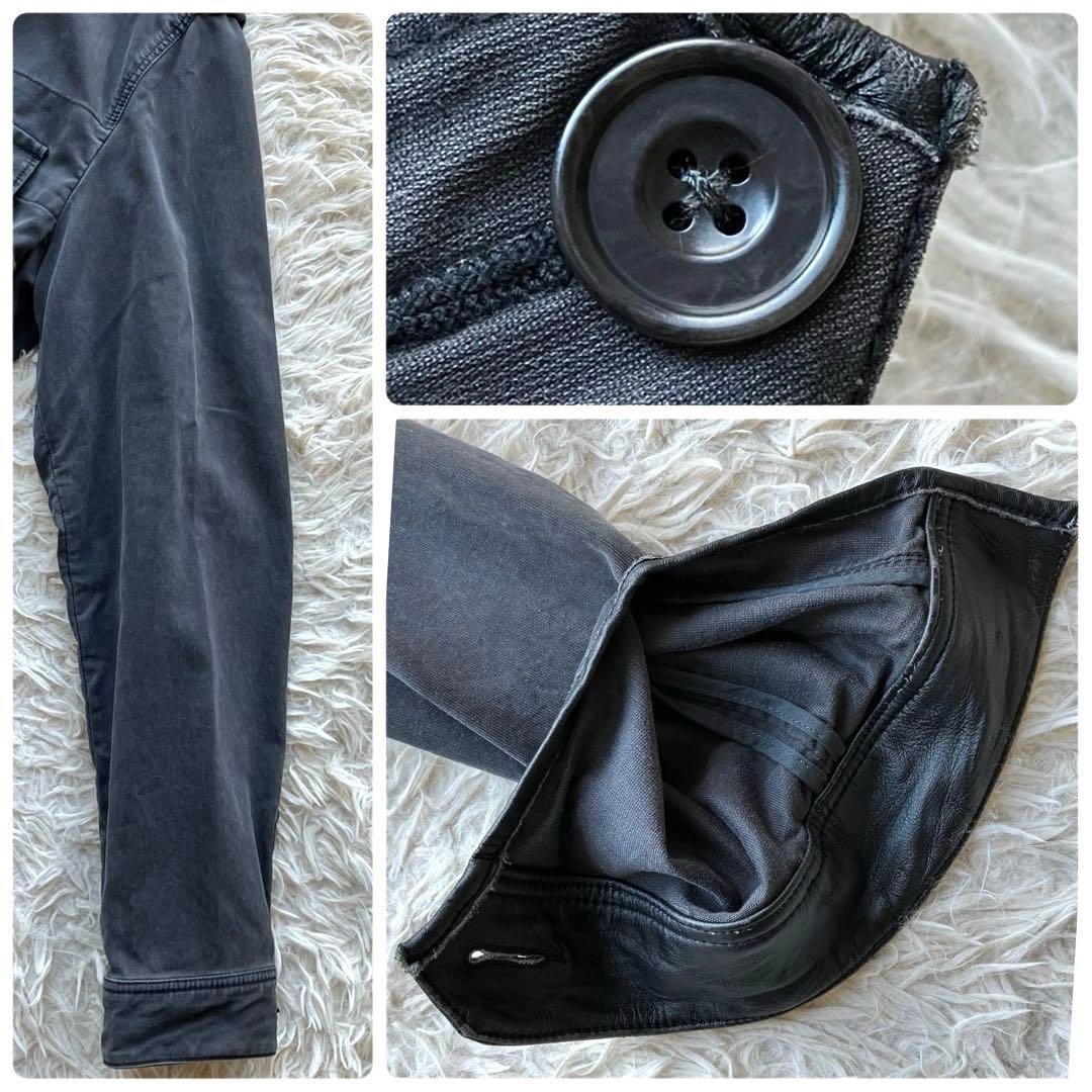 【ウォッシュ加工 本革使用 XL】ポールスミス　ハンティングジャケット　M-65